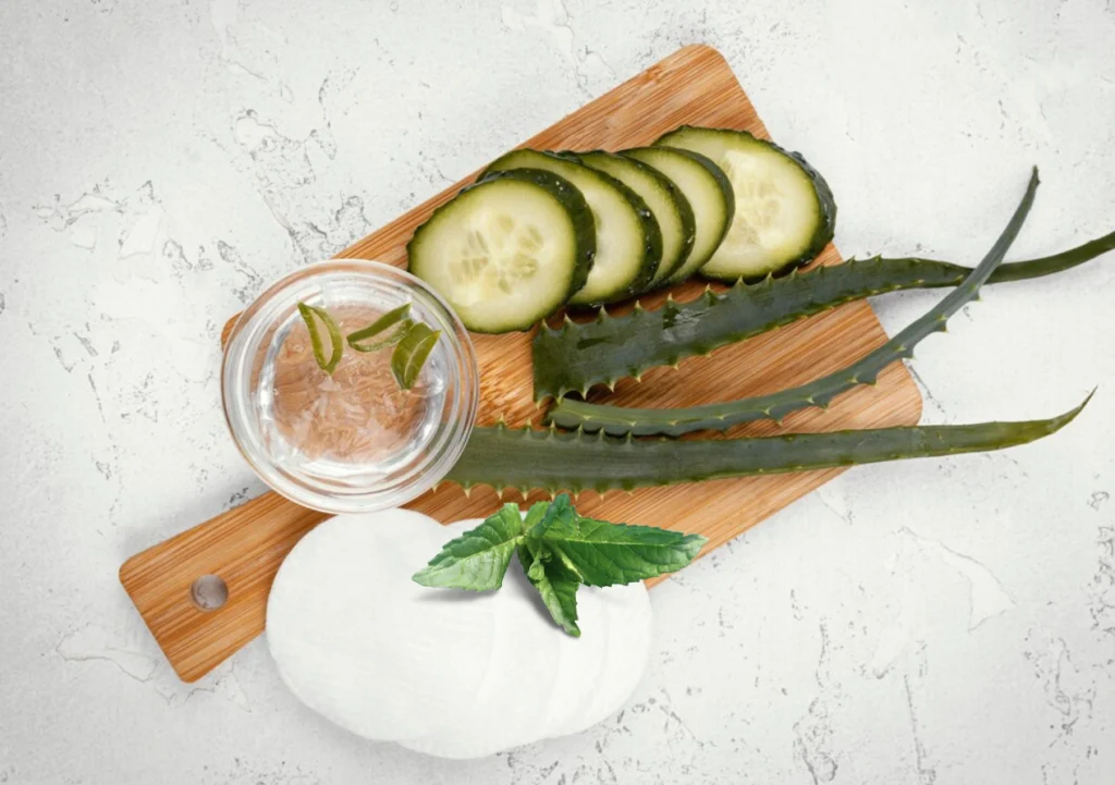 Cucumber, Aloe vera and Fresh Mint Mask