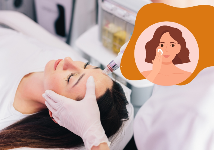 Woman is Getting Hydrafacial by Female Dermatologist